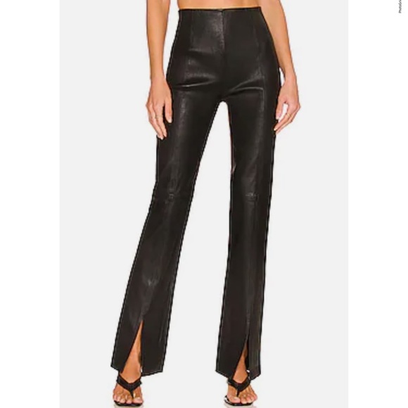 Amanda Uprichard Pants - Amanda Uprichard X REVOLVE Malta Faux Leather Pants in Black Size Small